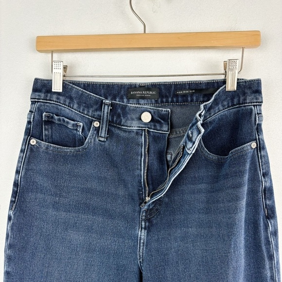 Banana Republic Premium Denim High-Rise Slim Jeans Sz 28 - Picture 4 of 7